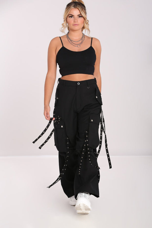 hell bunny Kraken Trousers Black