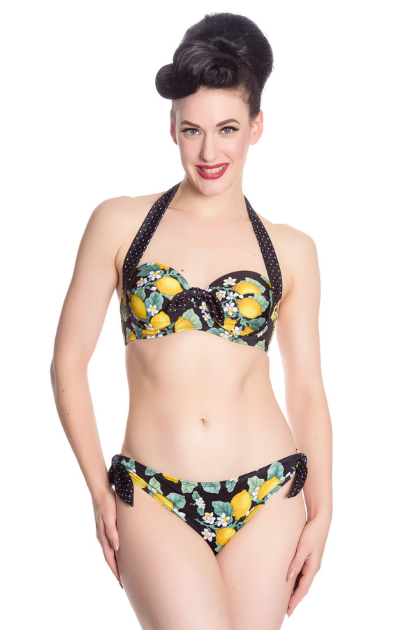 Hell Bunny Lemonade Bikini Pants Black