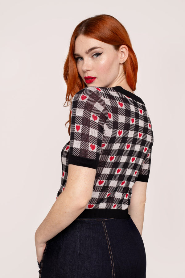 Hell Bunny Leonie Cardigan Black/White