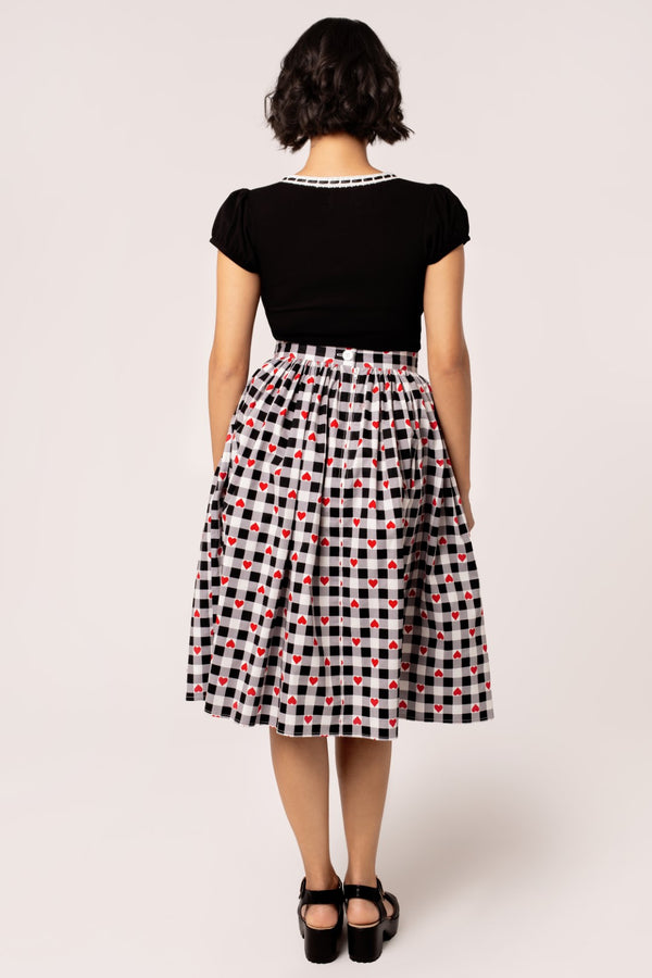 Hell Bunny Leonie Skirt Black/White
