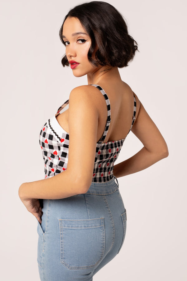 Hell Bunny Leonie Top Black/White