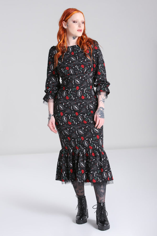 Hell Bunny Lilith Maxi Dress Black