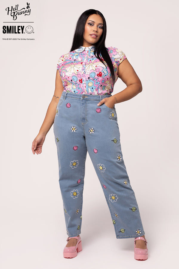 Hell Bunny Lottie Jeans Blue