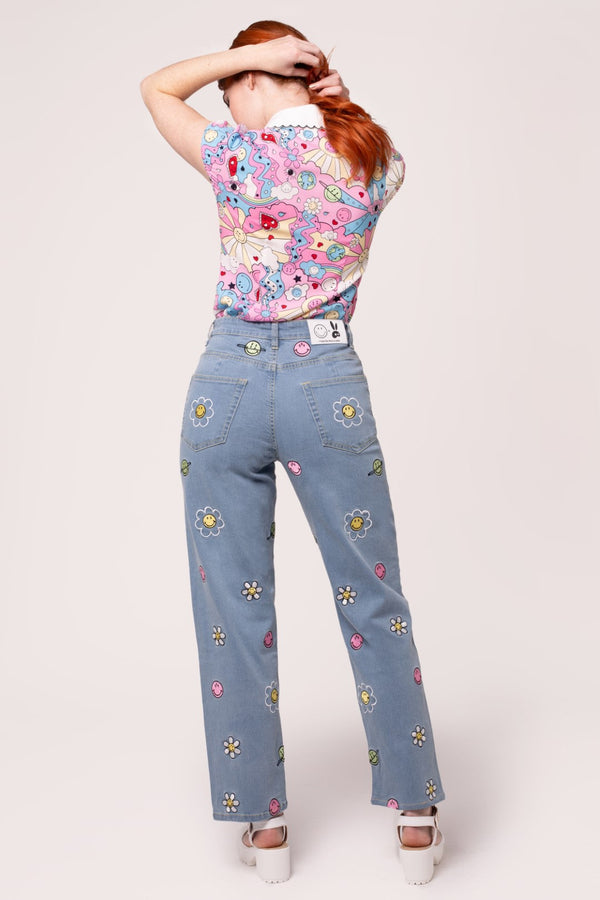 Hell Bunny Lottie Jeans Blue