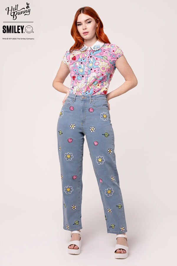 hell bunny Lottie Jeans Blue