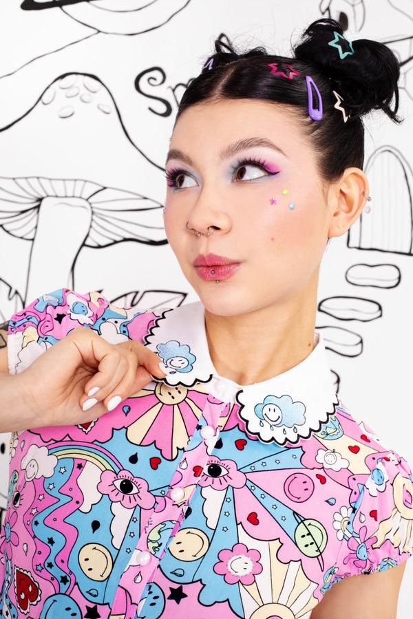 Hell Bunny Loulou Blouse Multi