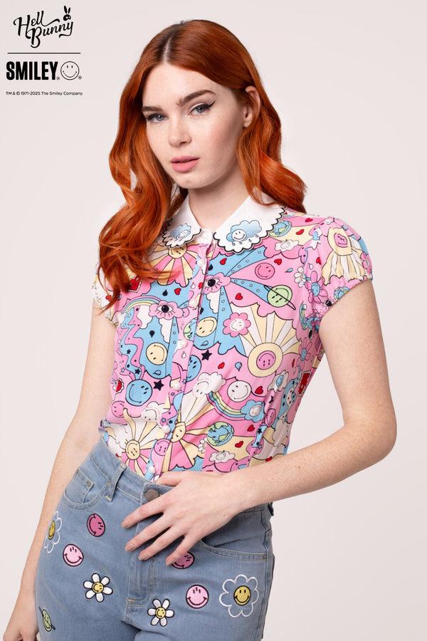 Hell Bunny Loulou Blouse Multi