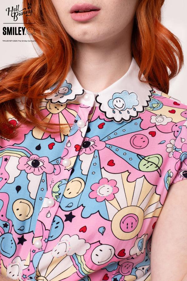 Hell Bunny Loulou Blouse Multi