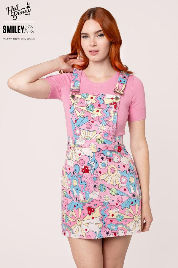 Hell Bunny Loulou Pinafore Dress Multi
