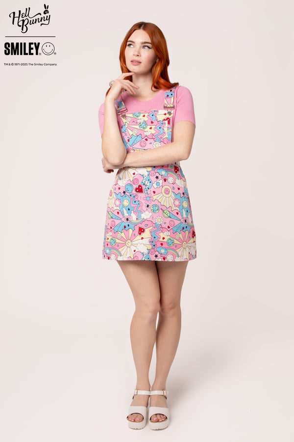 Hell Bunny Loulou Pinafore Dress Multi
