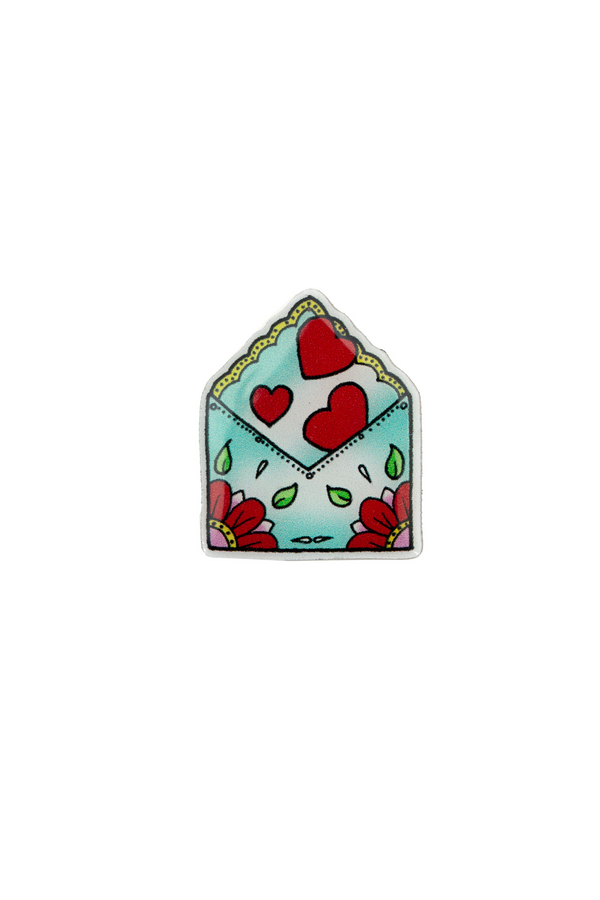 Hell Bunny Love Note Pin Multi