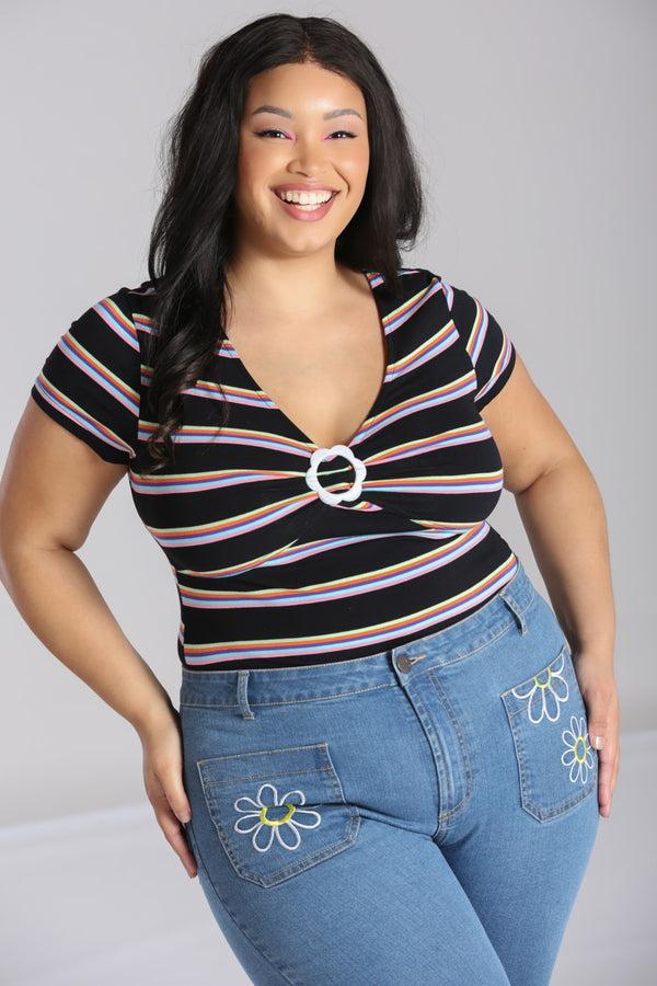 hell bunny Lyla Top Black