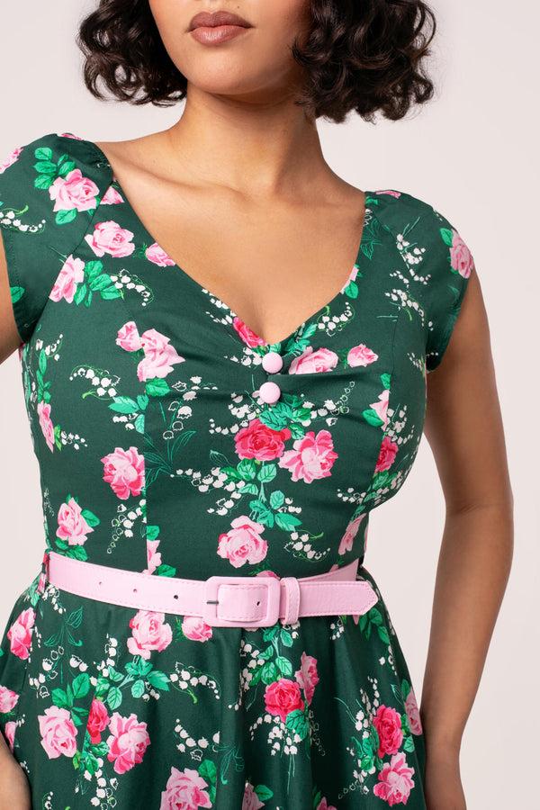Hell Bunny Mabel Dress Green