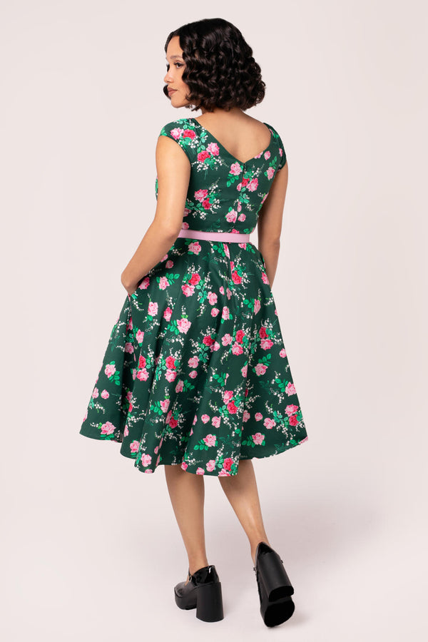 Hell Bunny Mabel Dress Green
