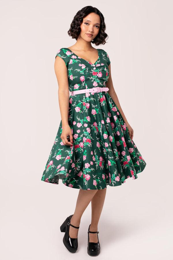 hell bunny Mabel Dress Green
