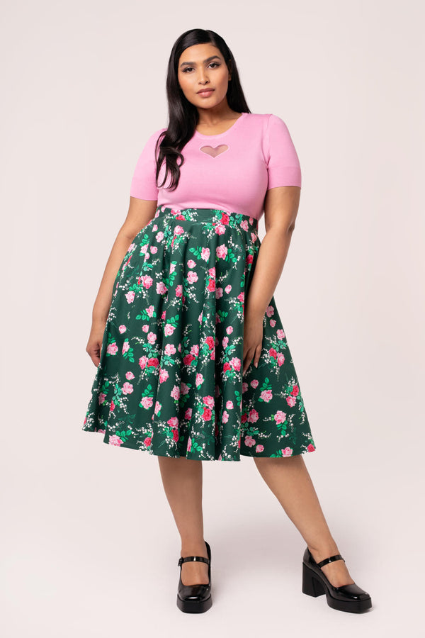 Hell Bunny Mabel Skirt Green