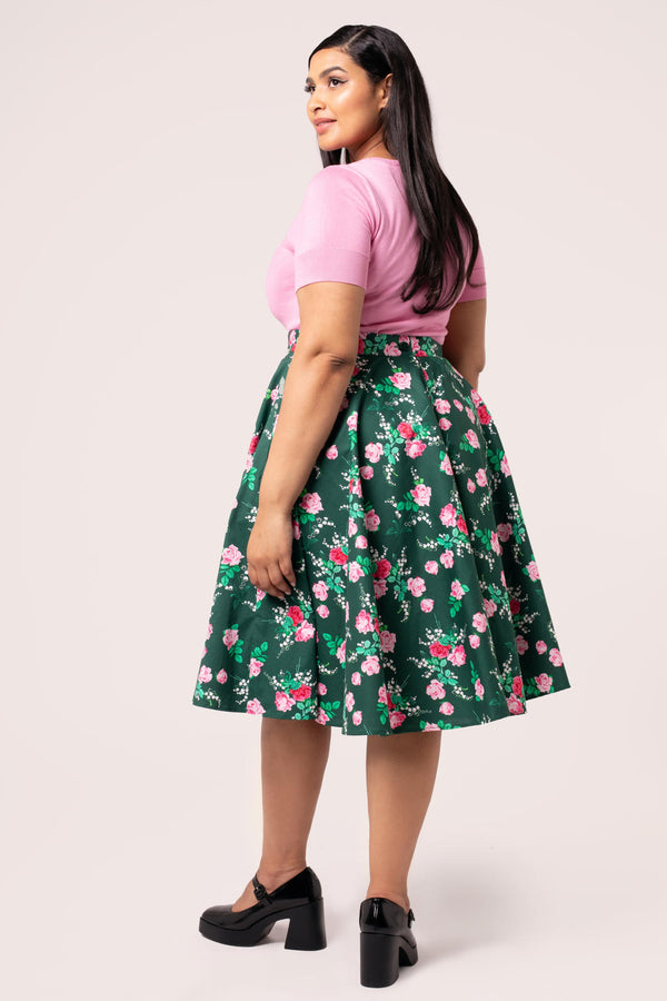 Hell Bunny Mabel Skirt Green