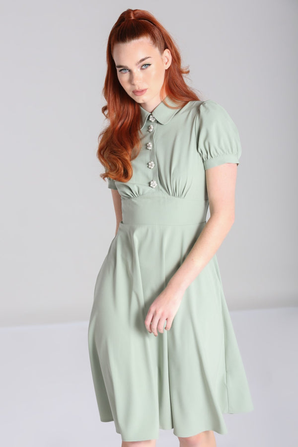 Hell Bunny Maddy Dress Green