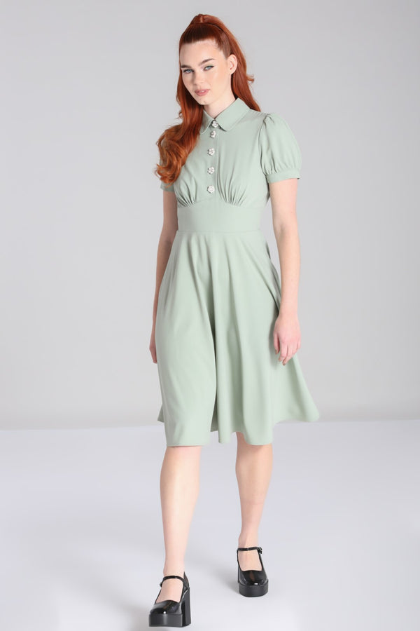 Hell Bunny Maddy Dress Green