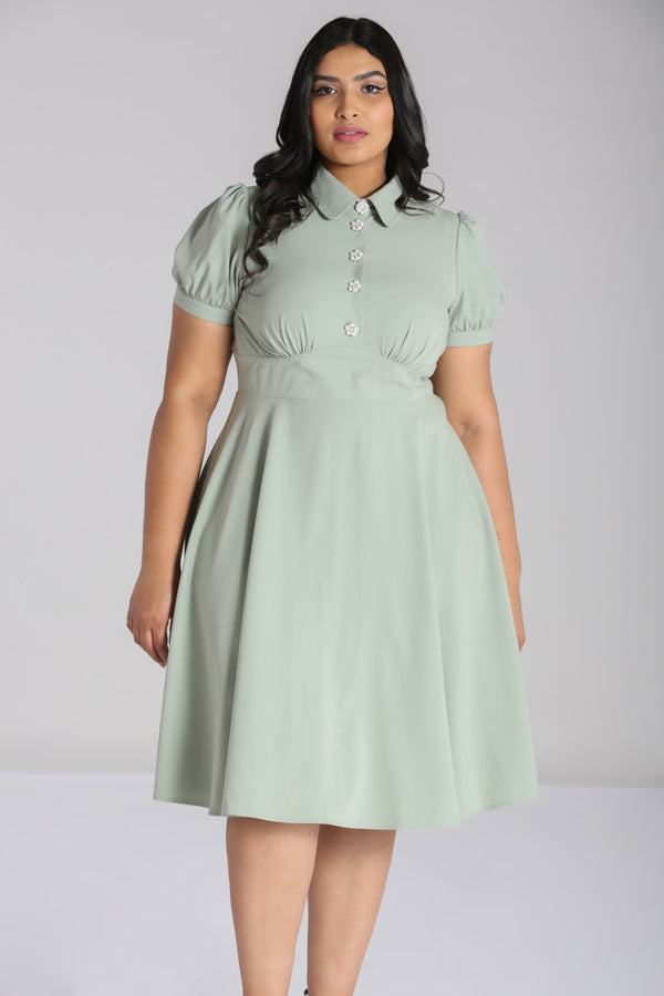 hell bunny Maddy Dress Green