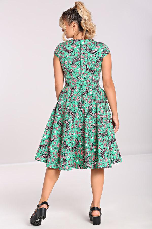 Hell Bunny Madilynn 50's Dress Green