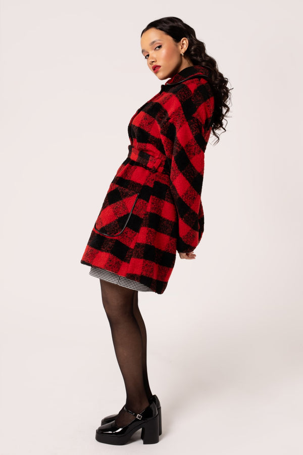 Hell Bunny Manhattan Coat Black/Red