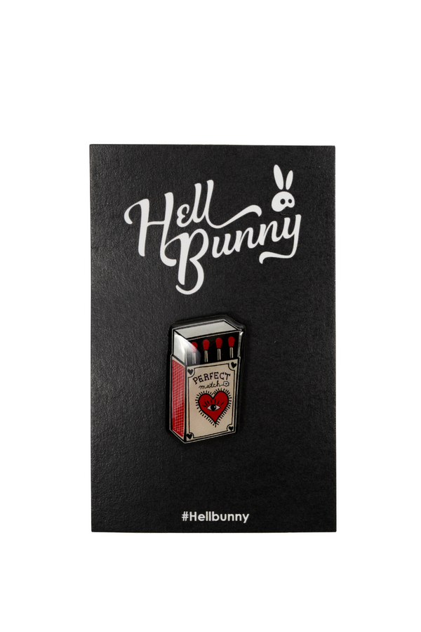 Hell Bunny Match Box Pin Multi