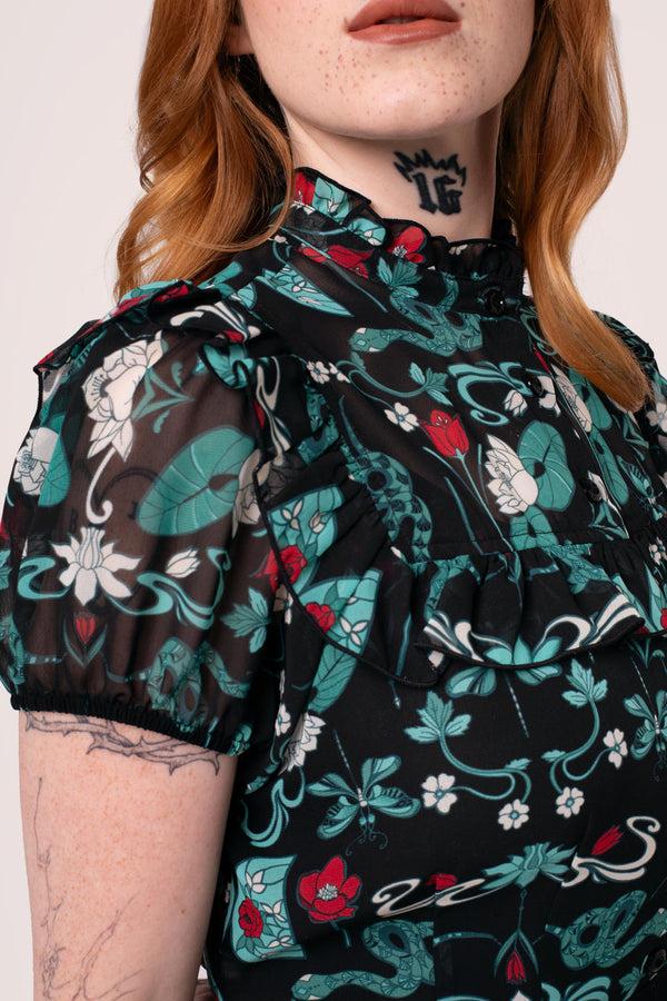 Hell Bunny Medea Blouse Black