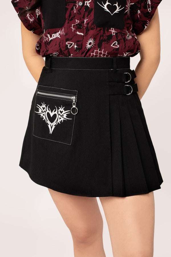 hell bunny Mercy Skirt Black