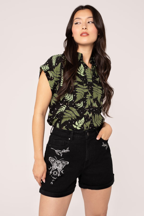 hell bunny Metamorphosis Shorts Black