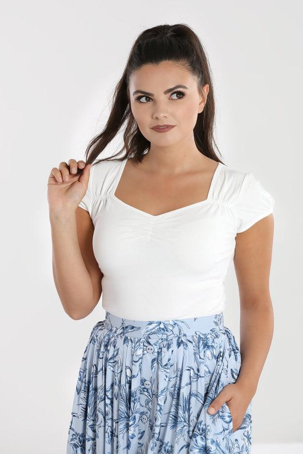 hell bunny Mia Top H Ivory