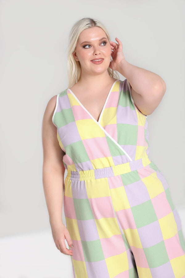 Hell Bunny Mila Jumpsuit Multi Colour
