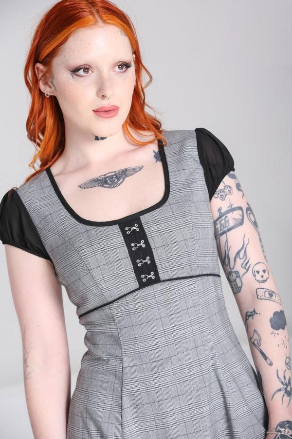 Hell Bunny Mina Mini Dress Grey