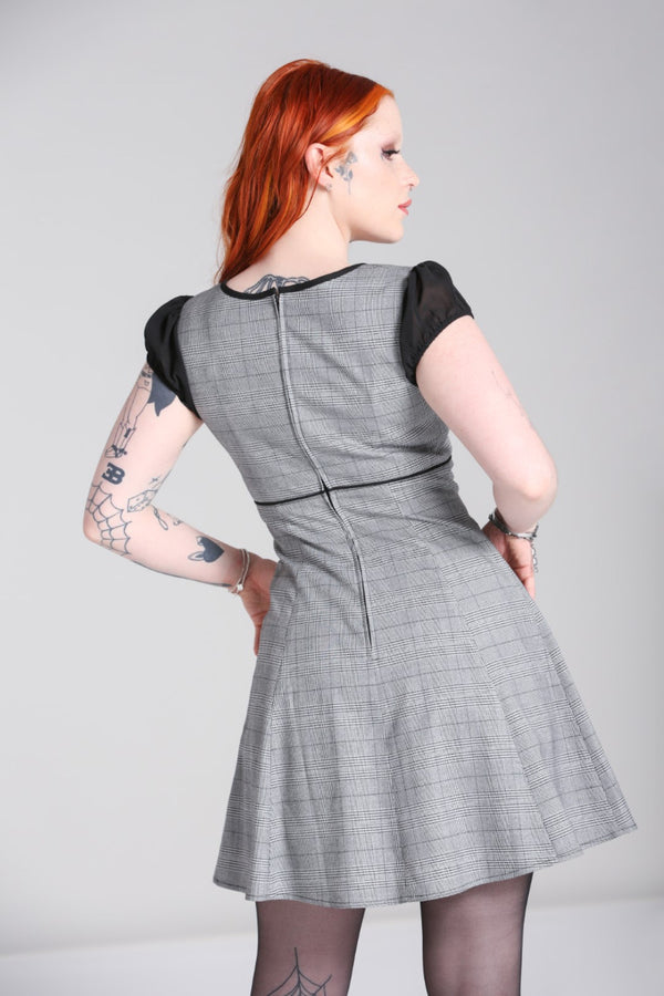 Hell Bunny Mina Mini Dress Grey