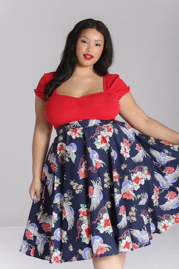 hell bunny Misa Skirt Navy