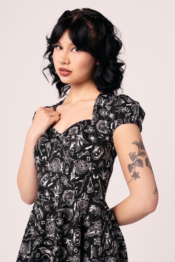 Hell Bunny Mischief Midi Dress Black