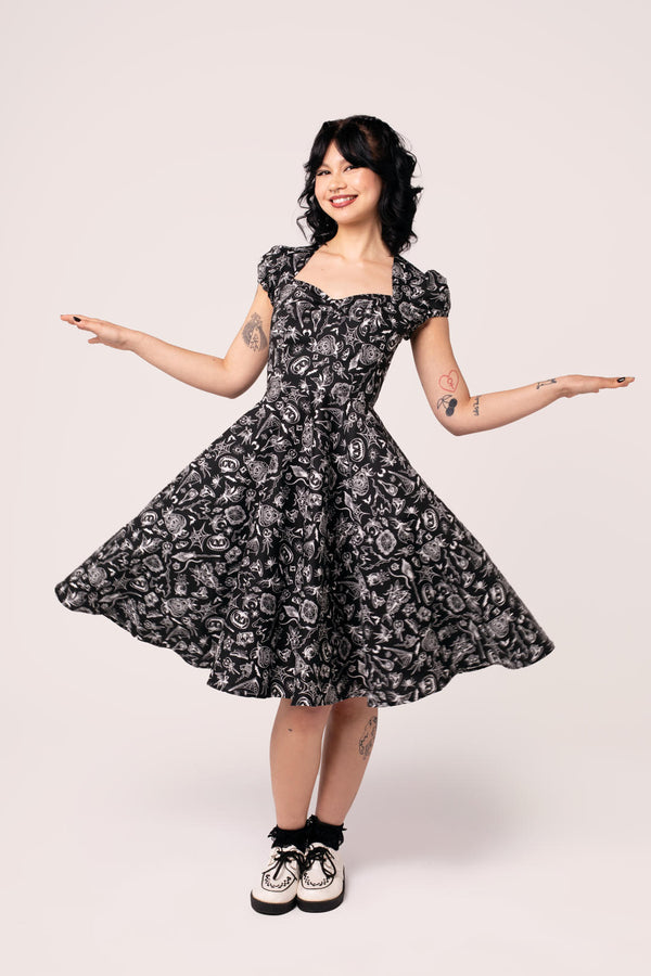 Hell Bunny Mischief Midi Dress Black