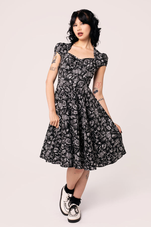 hell bunny Mischief Midi Dress Black