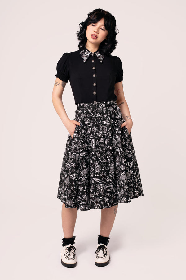 Hell Bunny Mischief Skirt Black