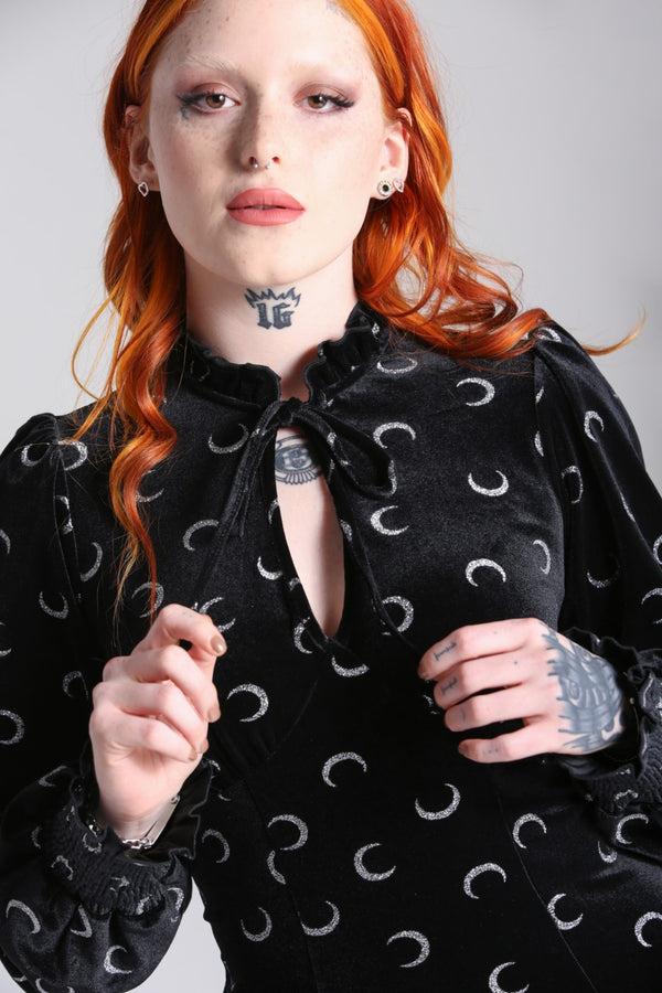 Hell Bunny Misty Moon Dress Black