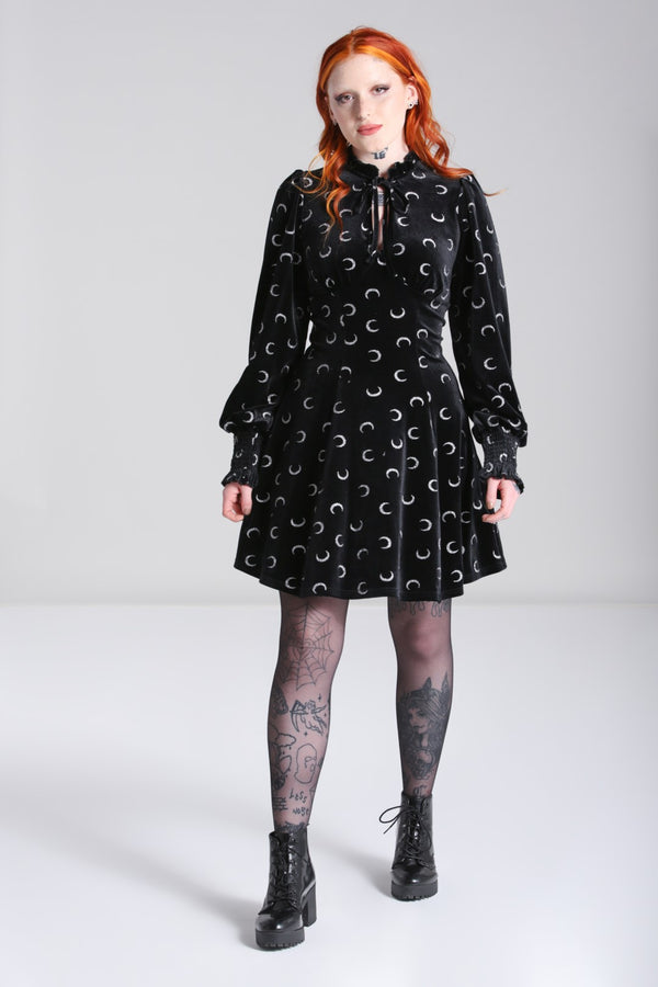 hell bunny Misty Moon Dress Black