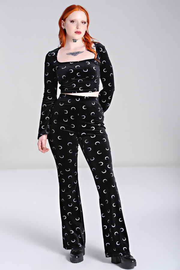Hell Bunny Misty Moon Trousers Black