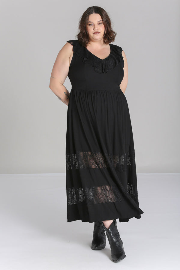 Hell Bunny Mortem Maxi Dress Black