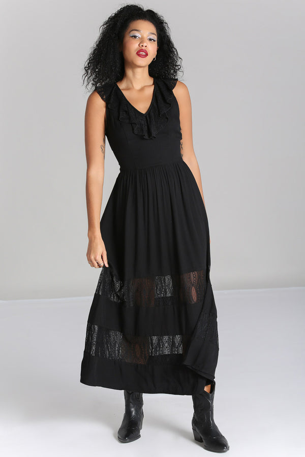 hell bunny Mortem Maxi Dress Black