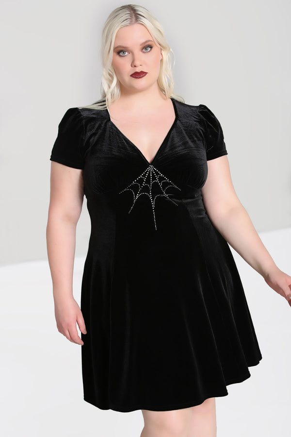 hell bunny Morticia Dress Black