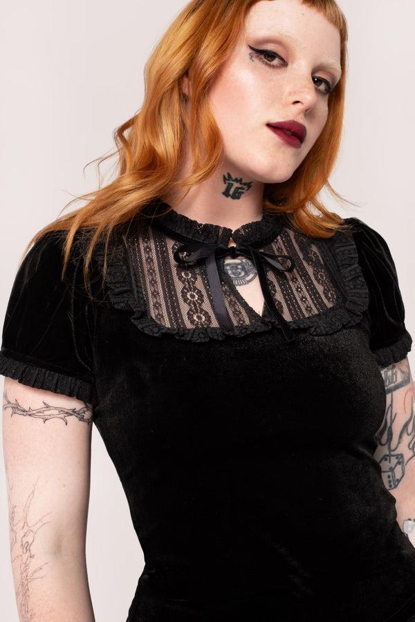 Hell Bunny Mourning Top Black