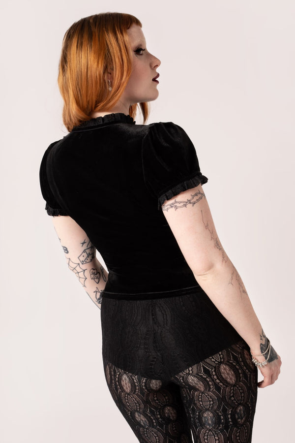 Hell Bunny Mourning Top Black