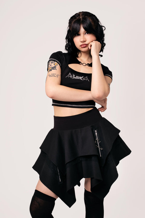 Hell Bunny Nadia Skirt Black