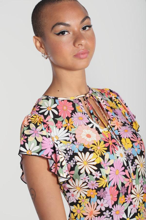 Hell Bunny Nadine Mini Dress Multi Colour