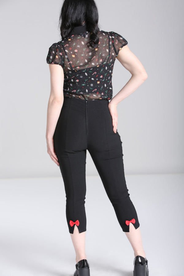 Hell Bunny Natalie Capris Black